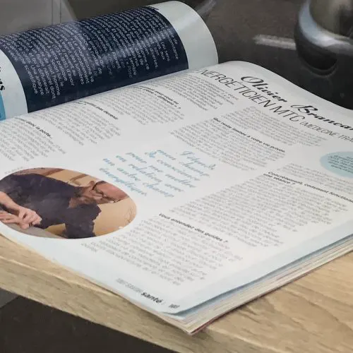 Article de magazine consacré à Olivier Brancard, énergéticien